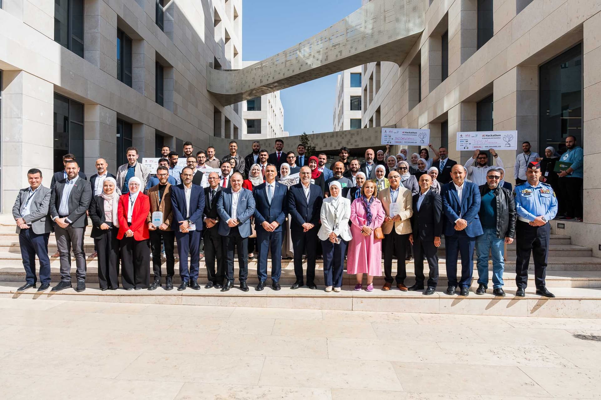 HTU Concludes the Training Camp and Hackathon in the Transportation Sector Using AI