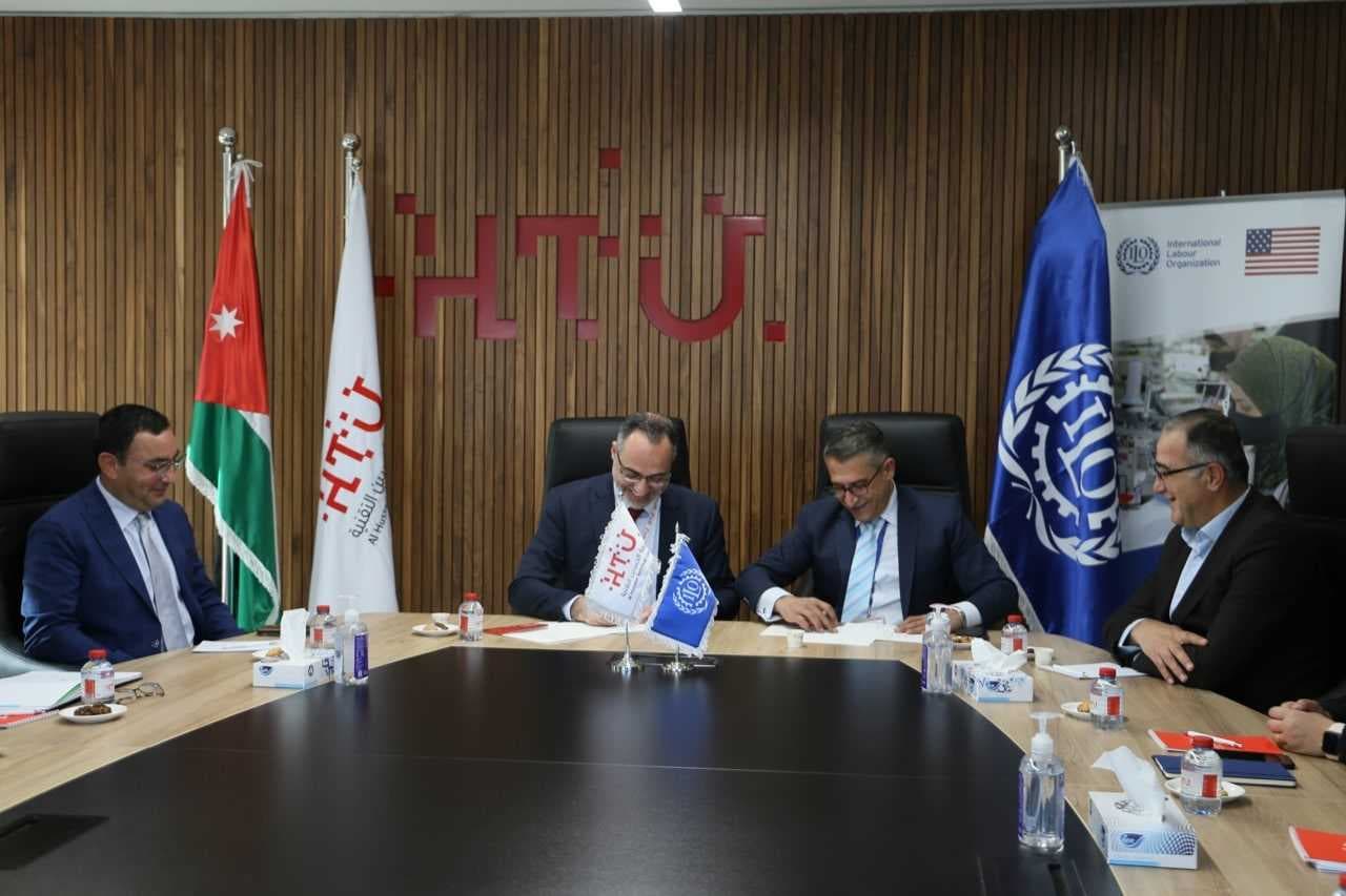 International Labour Organization (ILO) and AlHussien Technical University (HTU) Sign an Agreement to Support Young Jordanians and Syrians
