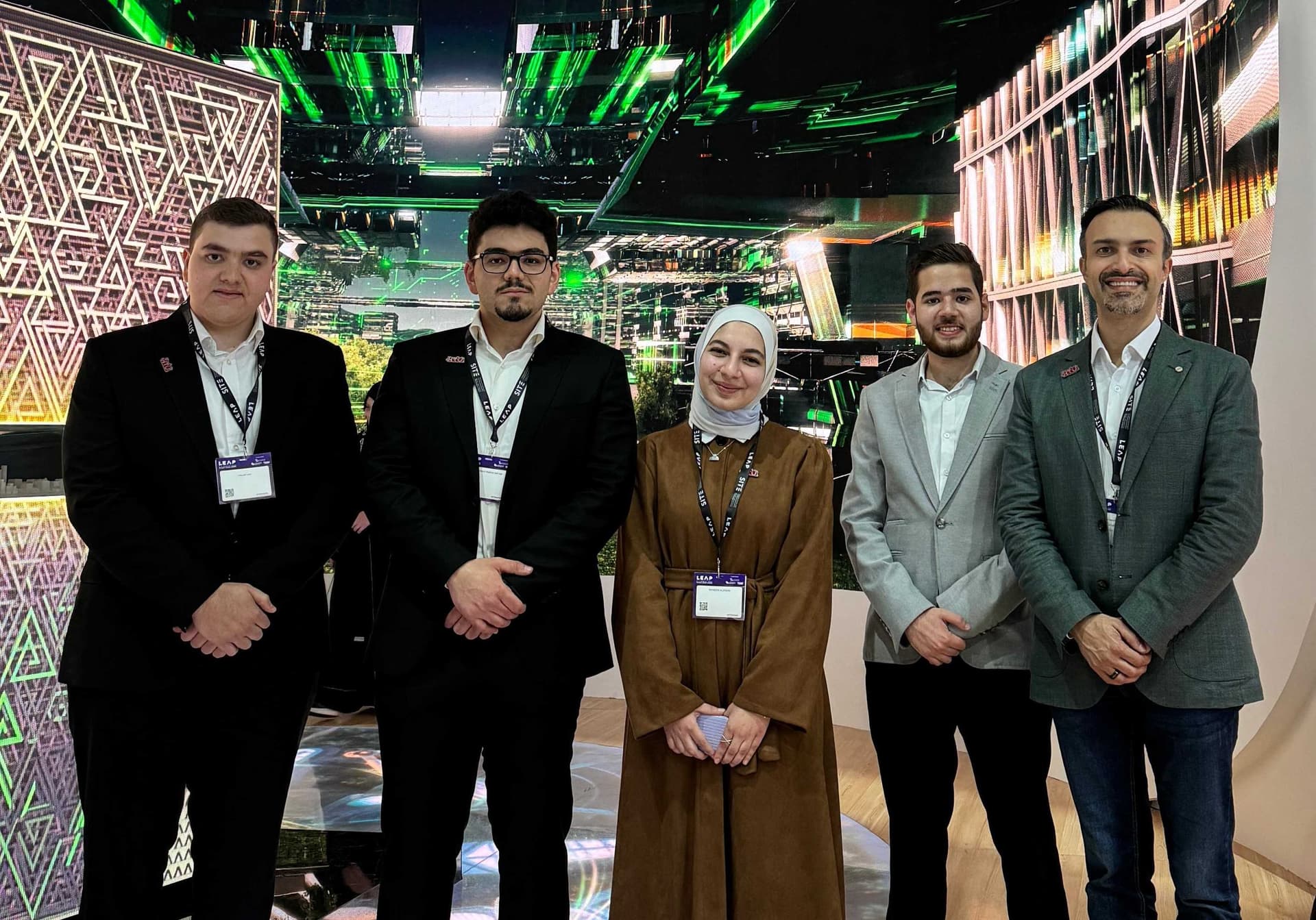 HTU Students Participate in LEAP Technology Conference with Support from "Business in Arabic"